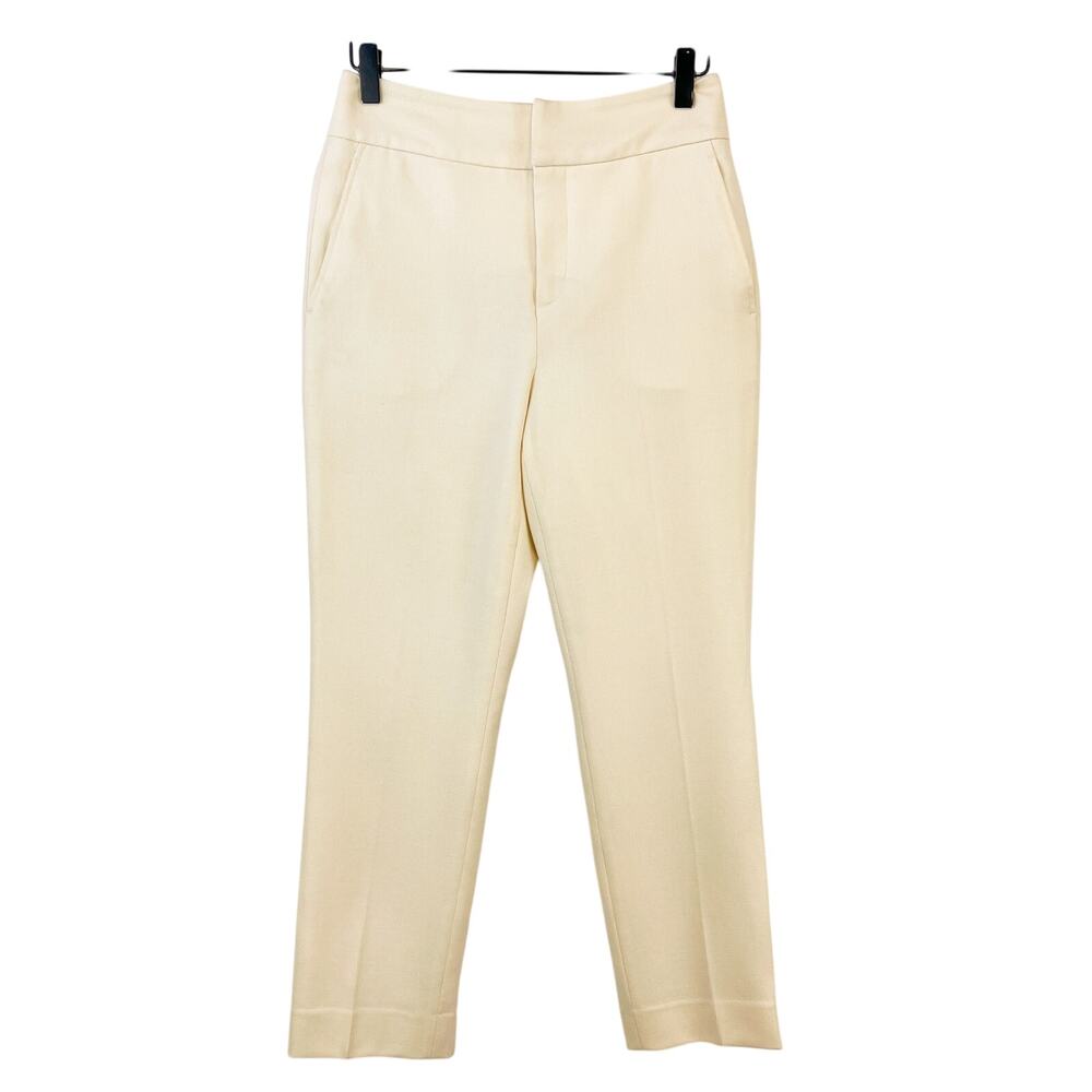 Suistudio US Size 0S 0 Short (32S) Lane Classic Wool High Rise Dress Pants Beige